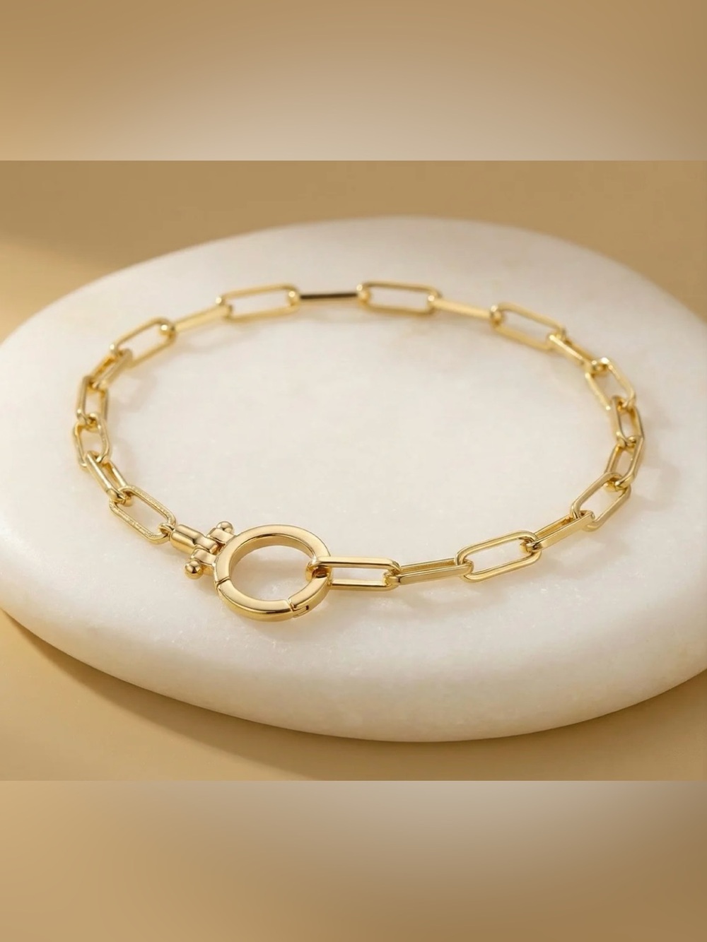 🆕NWT mint & lily Gold Mint Paperclip Bracelet